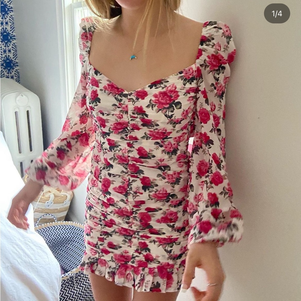 Beginning Boutique Marie Ruched Dress Floral